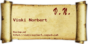 Viski Norbert névjegykártya